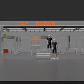 Modern Sportswear Store Interior Featuring Shelves Mannequins Sports Clothing And Shoe Displays