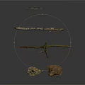 Natural Weathered Tree Stumps With Branches And Exposed Roots As Decorative Plant Elements