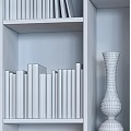 Modern Living Room TV Console With Marble Wall TV And Storage Shelves