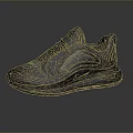 Black Sports Shoes With Modern Streamlined Design And Cushioned Sole For Comfortable Everyday Wear