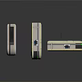 Modern Security Checkpoint Equipment With Computer Screens Scanner Gates And Control Desk