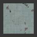 Turquoise Tiled Cube With Dark Spots On Smooth Matte Surface Design