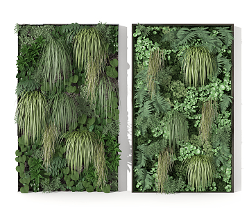 Modern Plant Wall 3d model