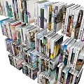 Assorted Colorful Books And Magazines Arranged On Shelves With Different Sizes