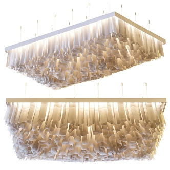 Paper Design Large Chandelier 3d model