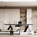 Modern study 3d model