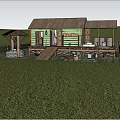 hut in the forest 3d model