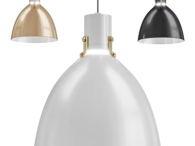 Modern Stylish Gold White Black Pendant Lights with Sleek Design for Interior Decor 3d model