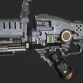 Modern flame gun flame thrower 3d model