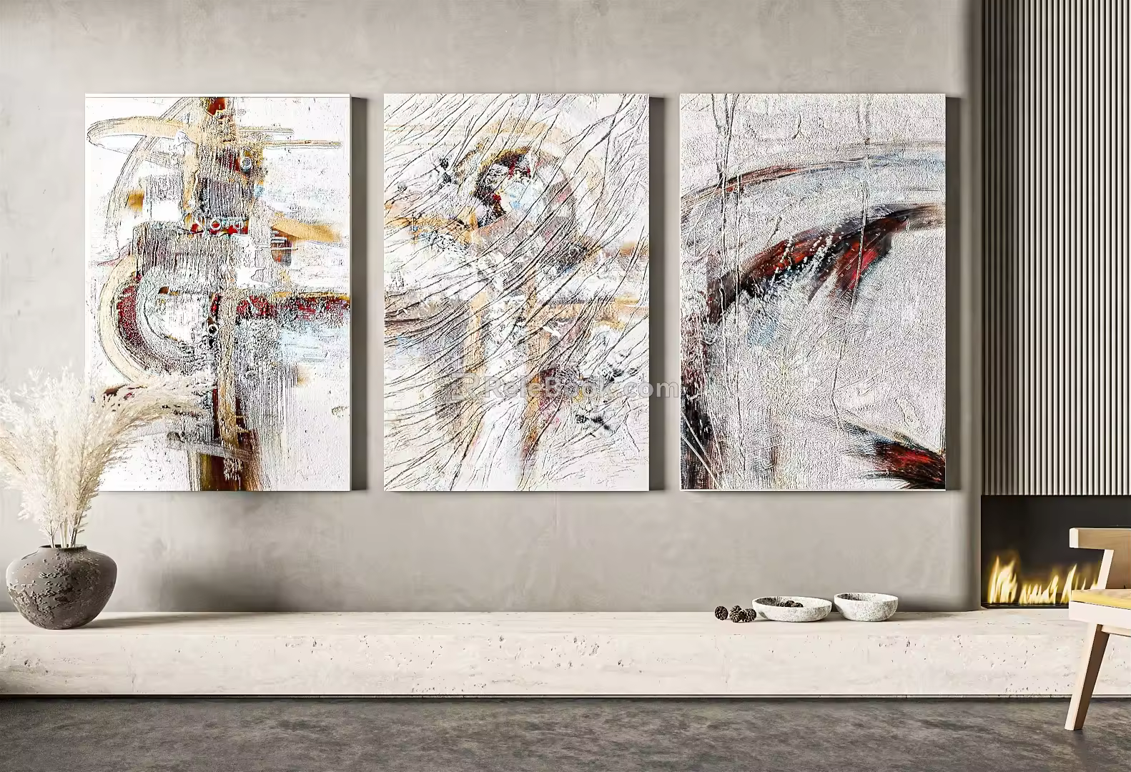 Quiet abstract paintings 3d model