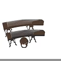 Two Traditional Chinese Zither Instruments With Wooden Frames And Matching Carved Stool