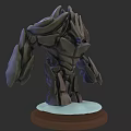 3D Model Of Rock Creature With Brown Base And White Snow Like Bottom