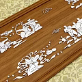 Intricate Artistic Carved Patterns on Wooden Decorative Board for Home Decor