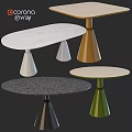 Modern Lighting And Table Designs Showcasing Colorful Shades And Structures 3d model