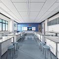 Modern Laboratory Physics Experiment Classroom 3d model