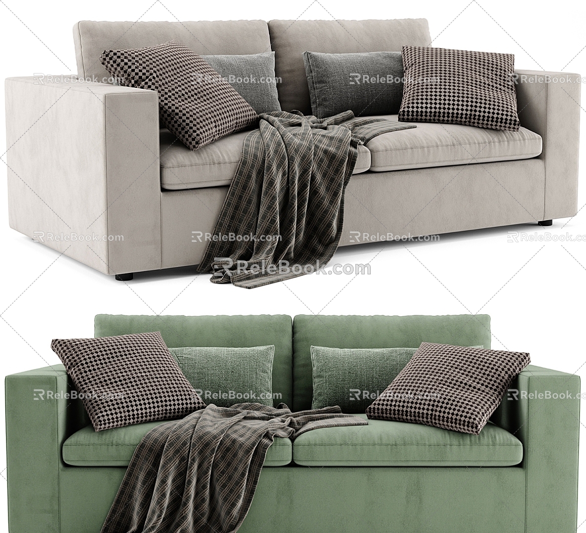 Modern Leisure Sofa Combination Modern Leisure Sofa Living Room Sofa Multi-person Sofa Pillow Pillow Home Furniture Simple 3d model