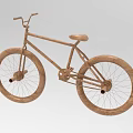 Handcrafted Wooden Bicycle Sculpture With Detailed Carving And Artistic Design