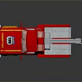 Red Fire Department Toy Tow Truck With Crane Arm And Campbell Logo