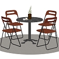 Modern Leisure Tables and Chairs Negotiation Tables and Chairs Dining Tables and Chairs 3d model