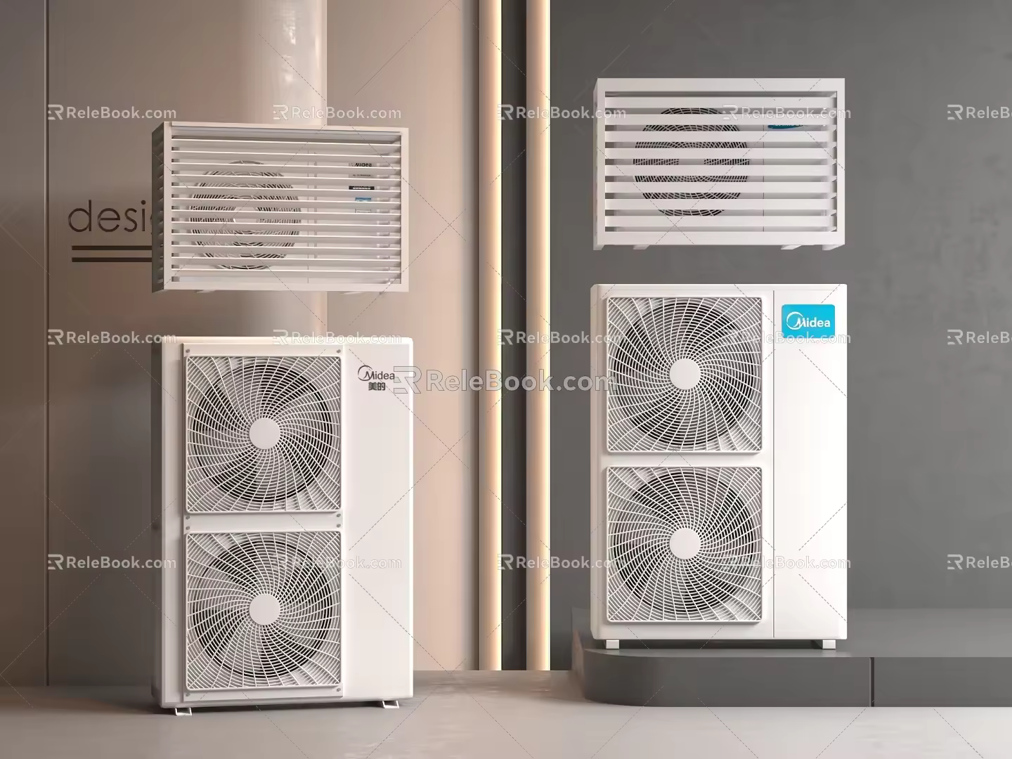 Air conditioner external unit 3d model