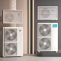 Air conditioner external unit 3d model