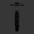 Modern Futuristic Bicycle Design With Illuminated Red Blue Wheels And Reflective Surface