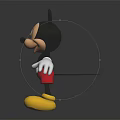 Cute Mickey Mouse Character With Black Ears White Gloves Red Shorts And Yellow Shoes