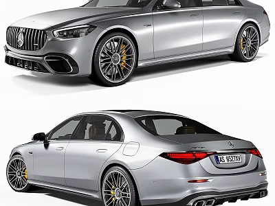 Silver Luxury Sport Sedan Showcasing Sporty Front Grille Stylish Rims And Sleek Rear Design 3d model