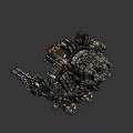 Futuristic Mechanical Weapon With Glowing Elements And Massive Sci Fi Structure 3d model