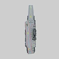Aircraft Carrier Warship Top View With Flight Deck Yellow Lines And Structures