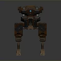 Mechanical Frog 3D Model Featuring Rusty Metal Robotic Structure And Biological Form