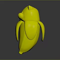 Adorable White Cat Stuffed Character Inside Yellow Banana Peel Design