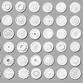 Collection of Decorative Ceiling Medallions With Various Intricate Patterns And Designs
