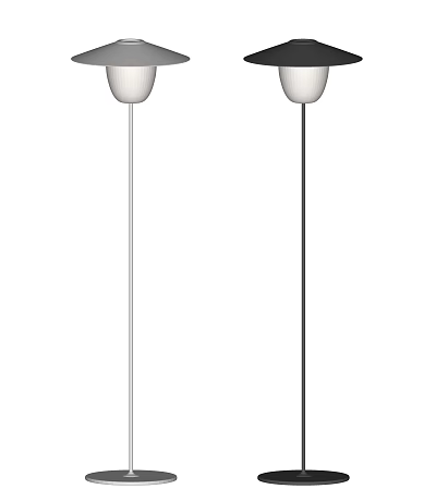 Modern Floor Lamp With Sleek Metal Stand And White Shade For Home Decor 3d model