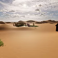 Modern desert small oasis 3d model