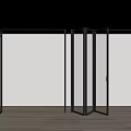 Modern Folding Doors With Glass Panels And Aluminum Frame For Interior Space