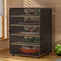 Leftovers Stir-fried Steamed Bread Broccoli Prawn Meat Leftovers Storage Rack Kitchen Cabinet Vegetable Washing Pot Fruit Plate Apple Windowsill Countertop Tile Storage Rack 3d model