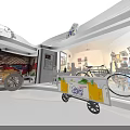 Modern Mall Store Interior Design With Open Layout Central Round Counter And Display Areas