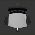 Modern Office Chair With Black Mesh Back White Seat Headrest And Armrests