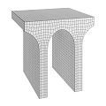 Black Modern Side Table With Arched Legs And Sleek Minimalist Design