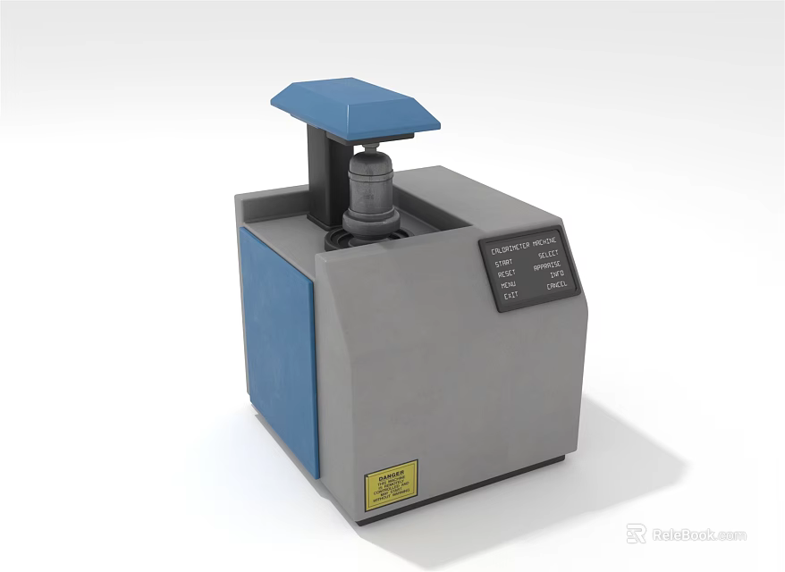 Gray And Blue Laboratory Device With Control Panel For Testing Purposes 3d model
