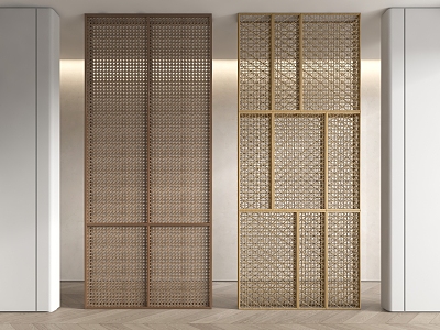 Wind Screen Partition Middle Ancient Wind Screen Partition New Chinese Style Partition Bamboo Screen Woven Partition Modern Screen Entrance Partition 3d model