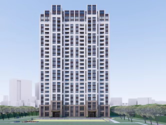 Modern Residential Building New Asia Decorative High-rise Residential Building 3d model