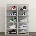 Transparent Shoe Cabinet With Multiple Drawers For Storing Various Color Sneakers