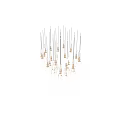 Elegant Modern Crystal Chandelier With Transparent Glass Pieces For Interior Design