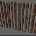 Industrial Equipment Metal Strips Featuring Rusty Surface Holes And Textured Design