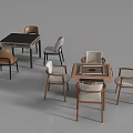 Wooden Mahjong Tables With Matching Chairs In Indoor Entertainment Setting