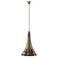 Golden Conical Metallic Chandelier Modern Hanging Light Fixture For Home Decor