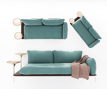 Modern double sofa 3d model