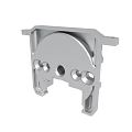 Industrial Silver Metal Bracket With Multiple Holes And Symmetrical Structure 3d model
